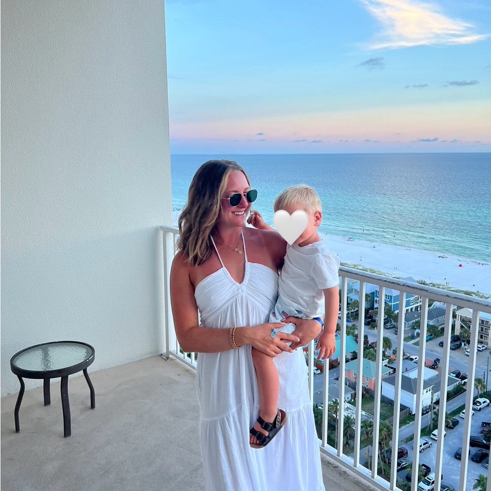 White Halter Maxi Dress